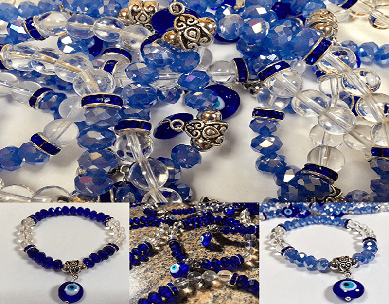 Blu Mati Crystal Bracelets | Simply Sacred Oils