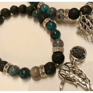 Angel Wing Chakra Aromatherapy Locket Bracelet