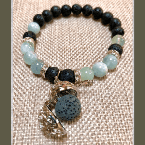 Aqua Lava Aromatherapy Locket Bracelet